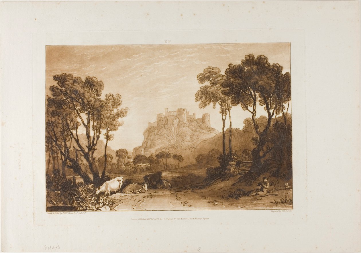 O castelo acima dos prados de Joseph Mallord William Turner