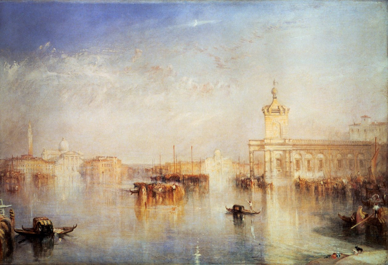 O Dogana, San Giorgio, Citella, a partir dos degraus da Europa, Veneza, 1842. de Joseph Mallord William Turner