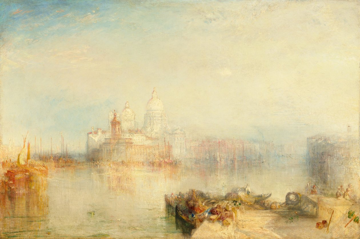 O Dogana e Santa Maria della Salute, Veneza de Joseph Mallord William Turner