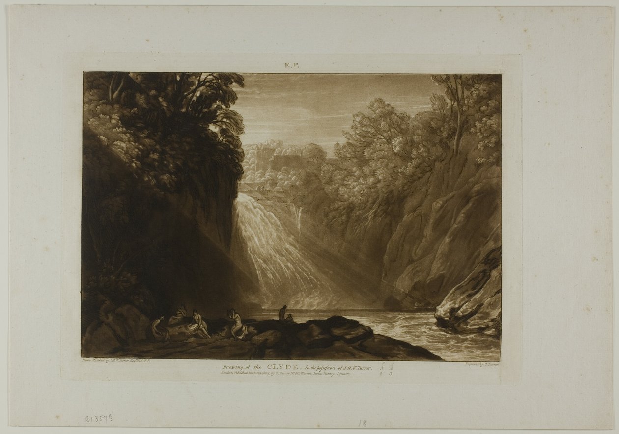 A Queda do Clyde, placa 18 do Liber Studiorum de Joseph Mallord William Turner