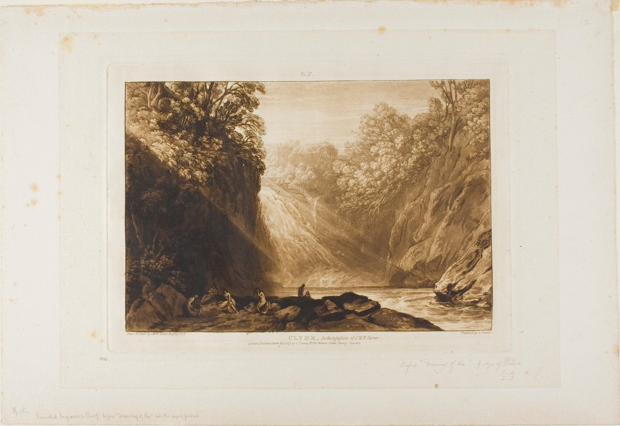 A Queda do Clyde, placa 18 do Liber Studiorum de Joseph Mallord William Turner
