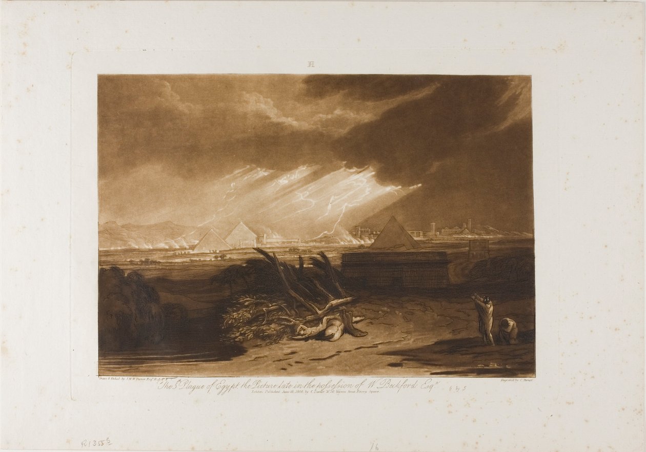 A Quinta Praga do Egito, placa 16 do LIber Studiorum de Joseph Mallord William Turner