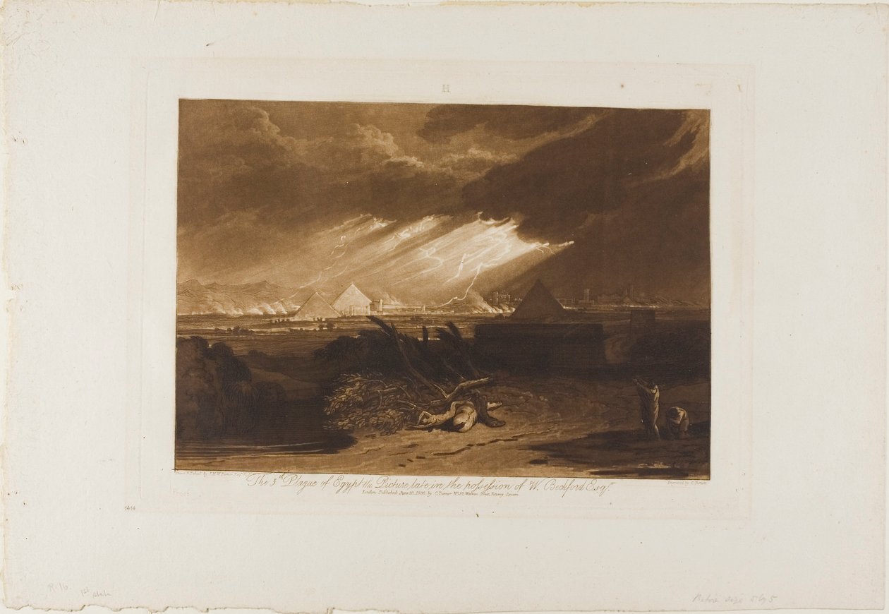 A Quinta Praga do Egito, placa 16 de Liber Studiorum de Joseph Mallord William Turner