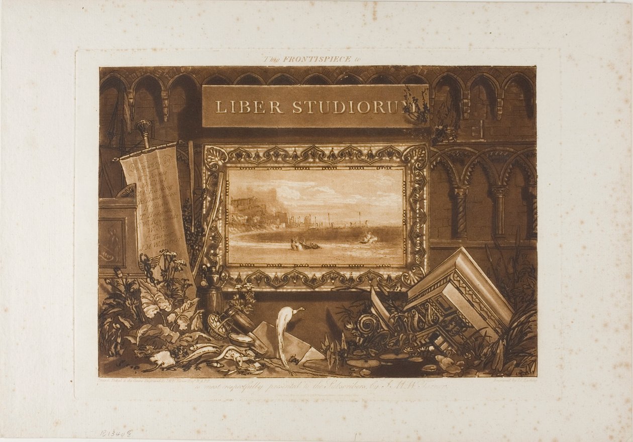 O frontispício do Liber Studiorum de Joseph Mallord William Turner