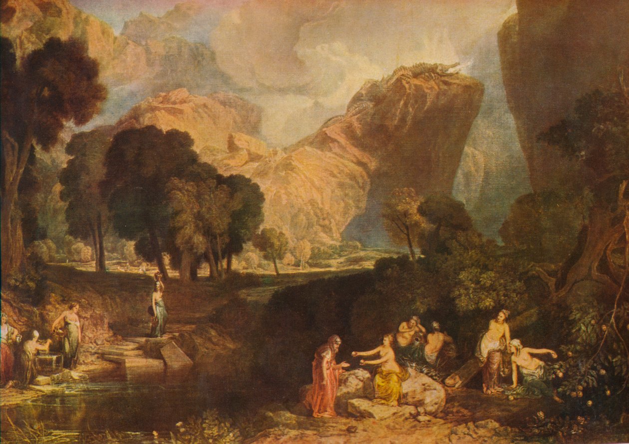 A deusa da discórdia Escolhendo a maçã da contenção no jardim das Hespérides, 1806, 19 de Joseph Mallord William Turner