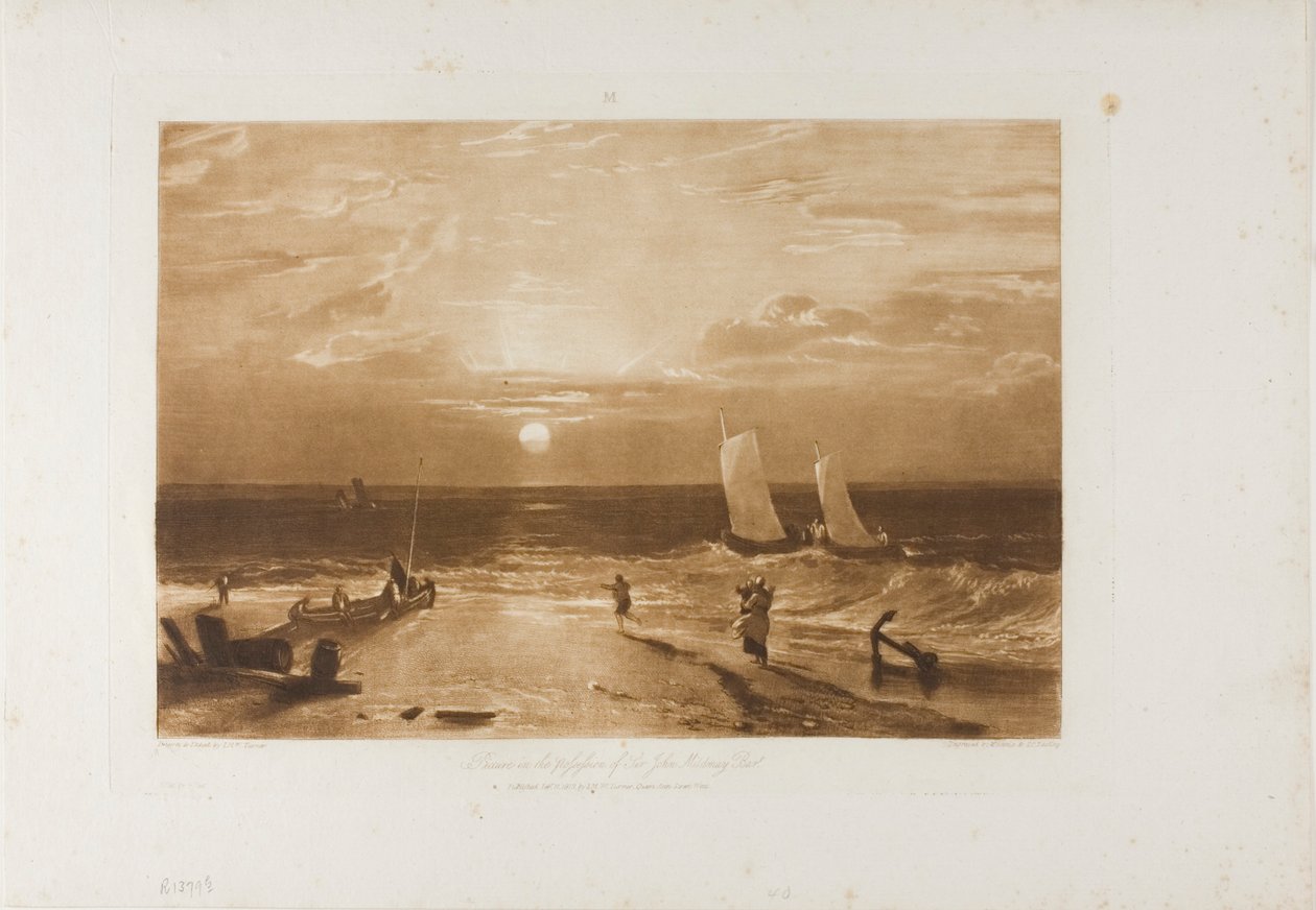 O Midmay Sea-Piece, placa 40 da LIber Studiorum de Joseph Mallord William Turner
