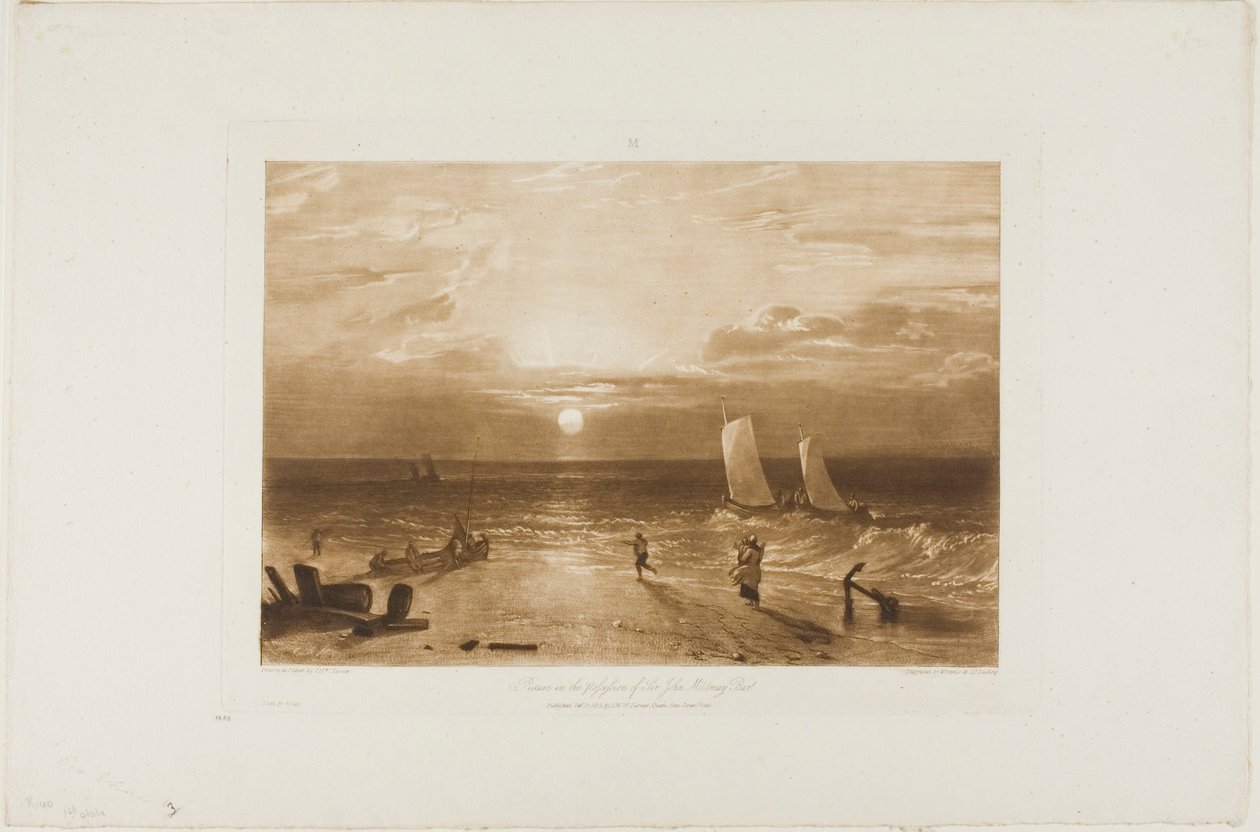 O Mildmay Sea-Piece, prato 40 de Liber Studiorum de Joseph Mallord William Turner