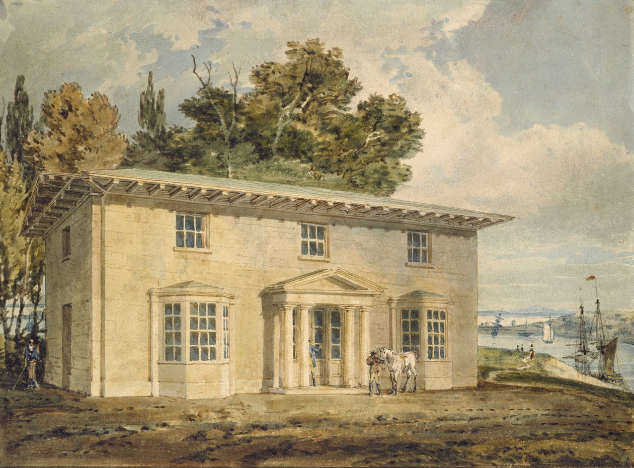 Os Penrhyn Arms em Port Penrhyn, c. 1797 - 1798 (aquarela com caneta e tinta marrom) de Joseph Mallord William Turner
