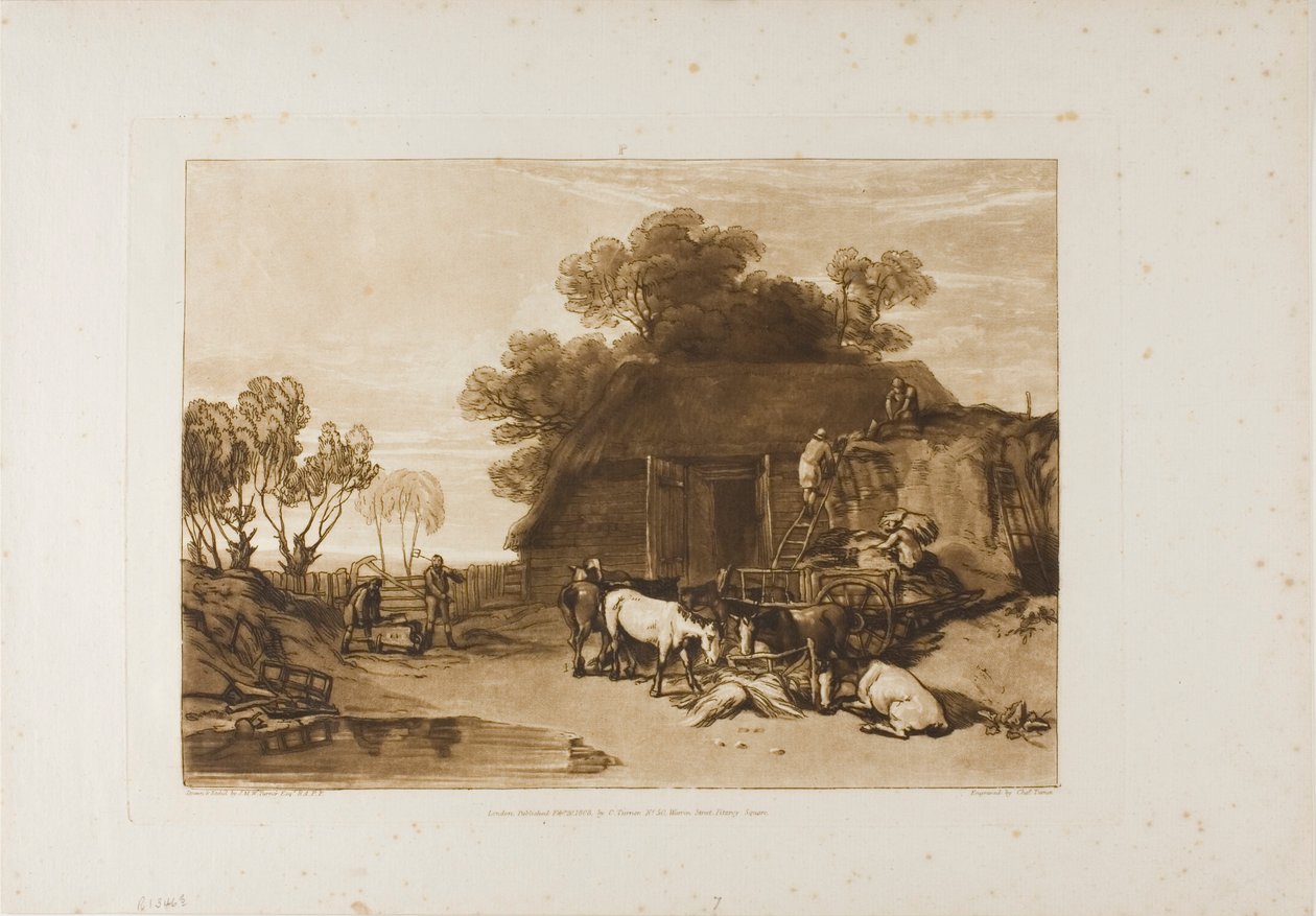 The Straw Yard, placa 7 do Liber Studiorum de Joseph Mallord William Turner
