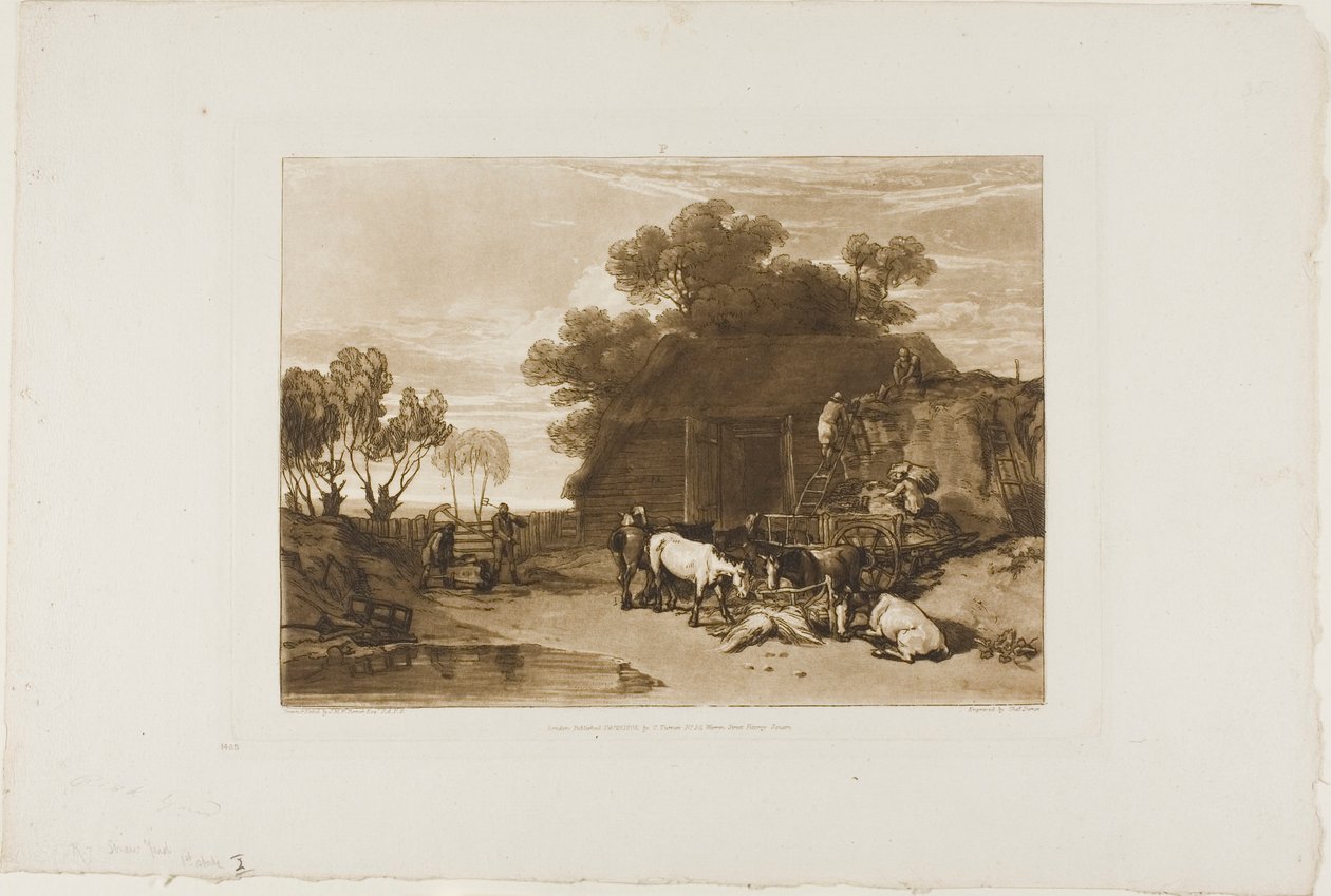 The Straw Yard, placa 7 do Liber Studiorum de Joseph Mallord William Turner