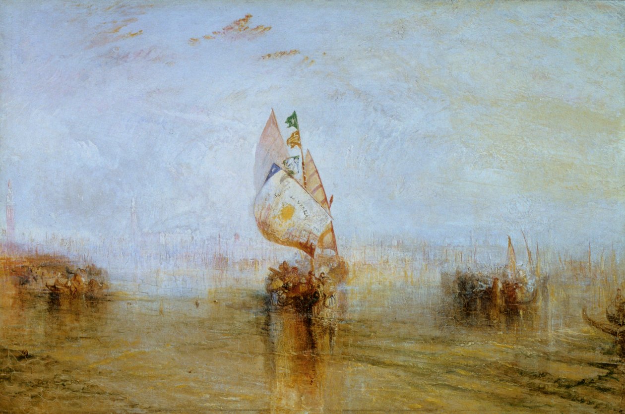 O sol de Veneza indo para o mar, 1843 de Joseph Mallord William Turner