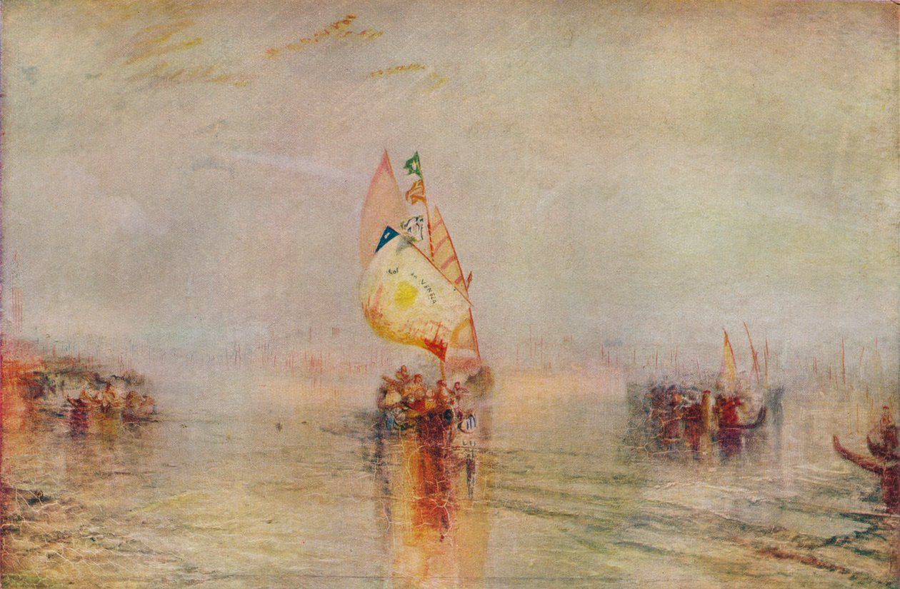 O Sol de Veneza Indo para o Mar, exibido em 1843, 1937 de Joseph Mallord William Turner