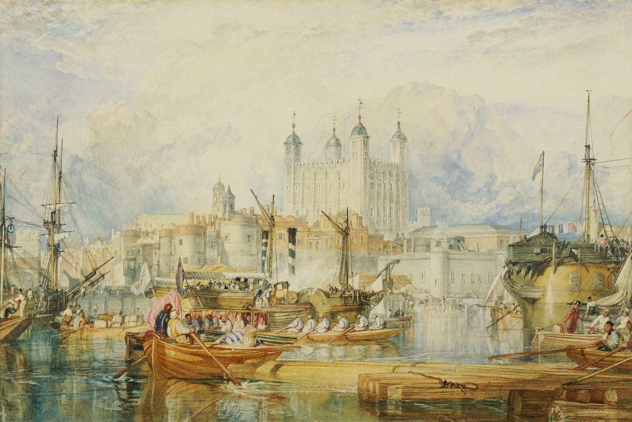 A torre de Londres, c.1825 de Joseph Mallord William Turner