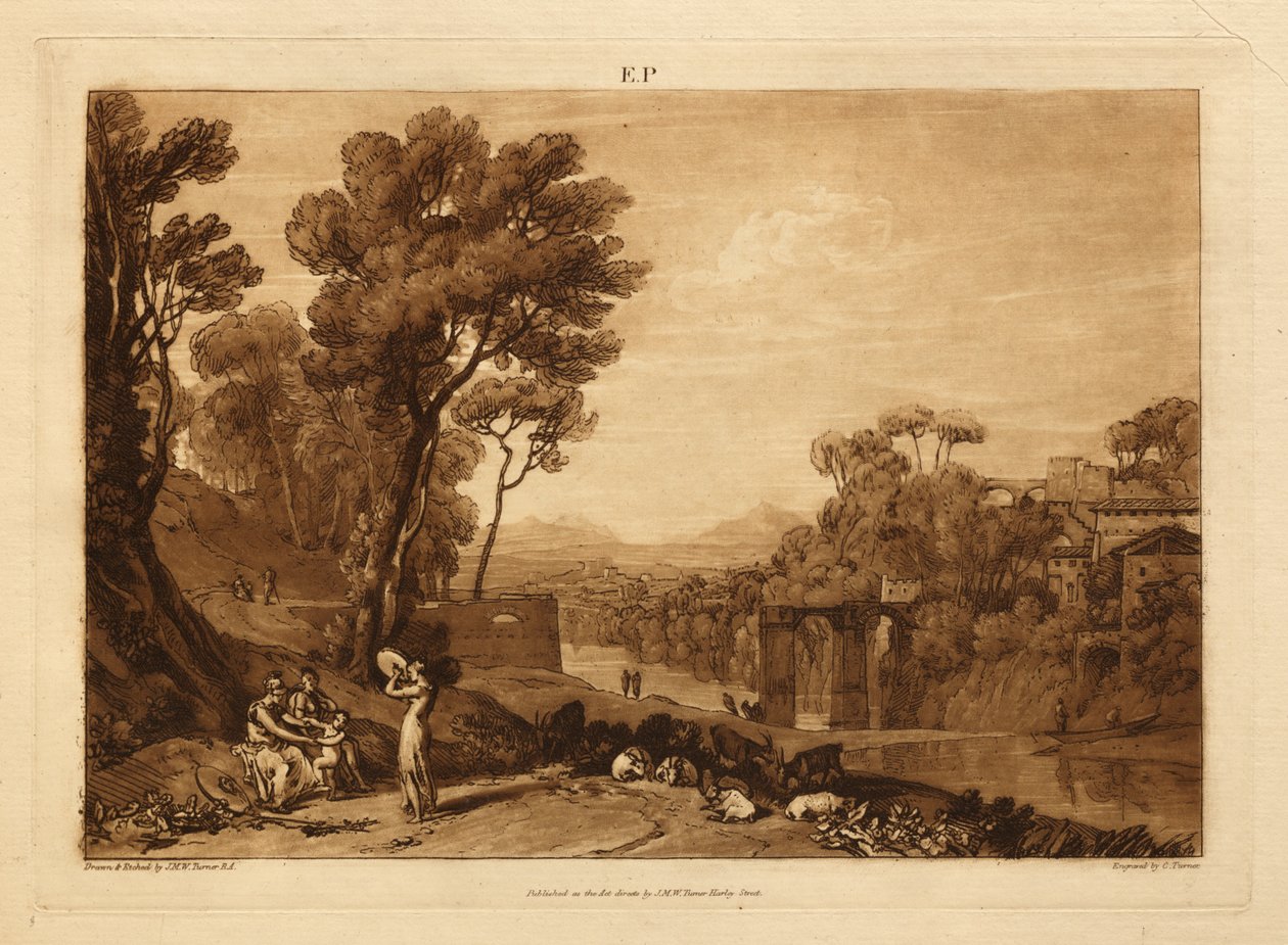 A mulher e o pandeiro de Joseph Mallord William Turner