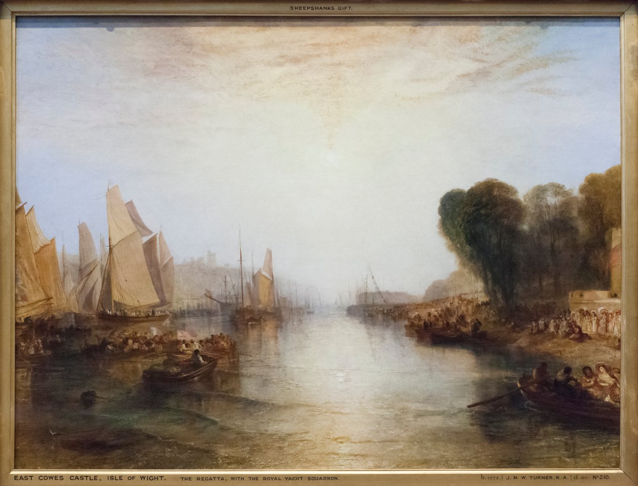 A regata, com o esquadrão real de iates de Joseph Mallord William Turner