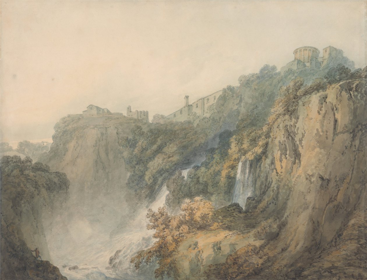 Tivoli com o Templo da Sibila e as cascatas de Joseph Mallord William Turner