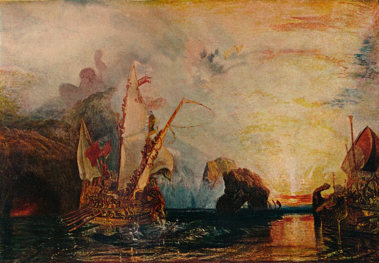 Ulisses ridicularizando Polifemo - Odisseia de Homers, 1829, 1911 de Joseph Mallord William Turner