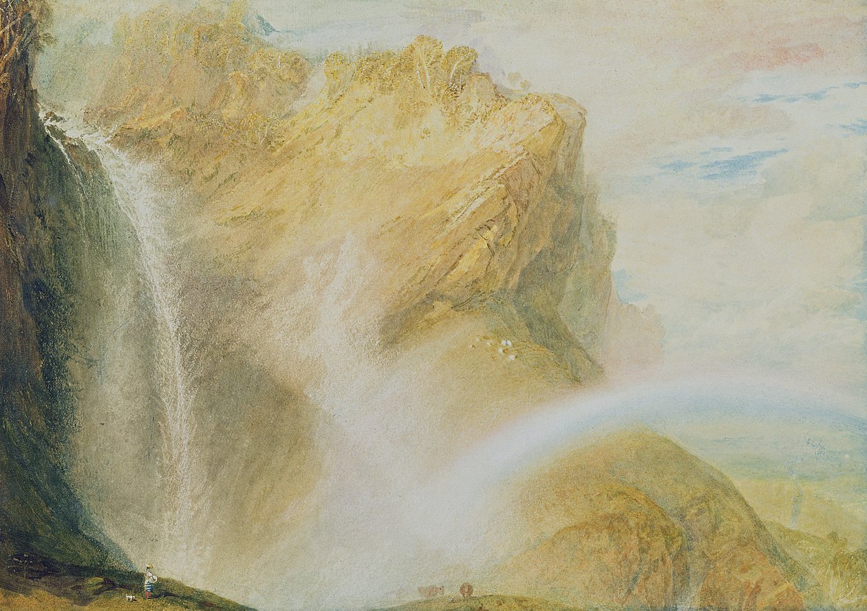 Upper Falls of the Reichenbach (aquarela sobre papel) de Joseph Mallord William Turner