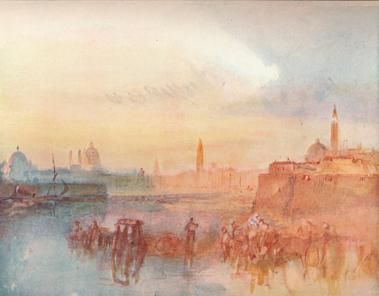 Veneza: A Saudação de S. Giorgio Maggiore, 1909 de Joseph Mallord William Turner