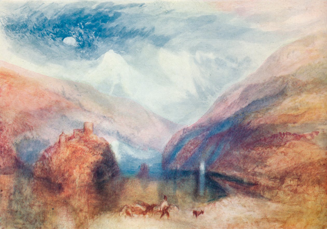Vista no lago de Brienz, século XIX, 1910 de Joseph Mallord William Turner