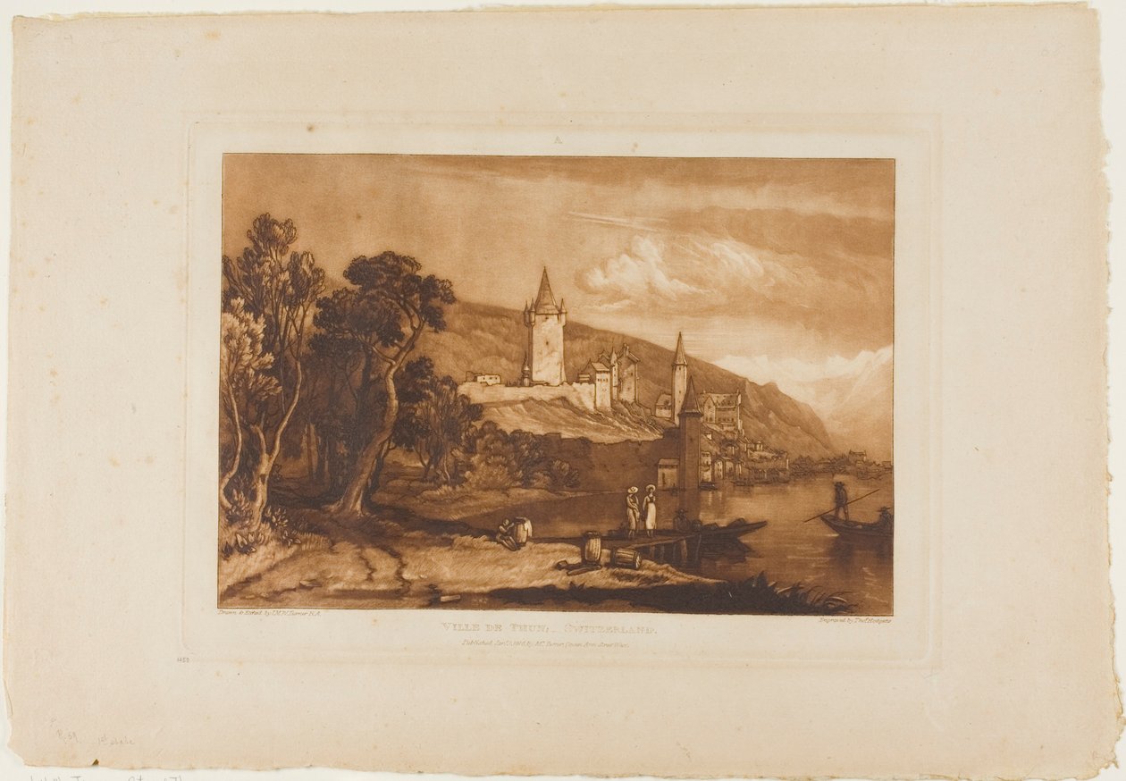 Ville de Thun, placa 59 do Livro de Estudos de Joseph Mallord William Turner