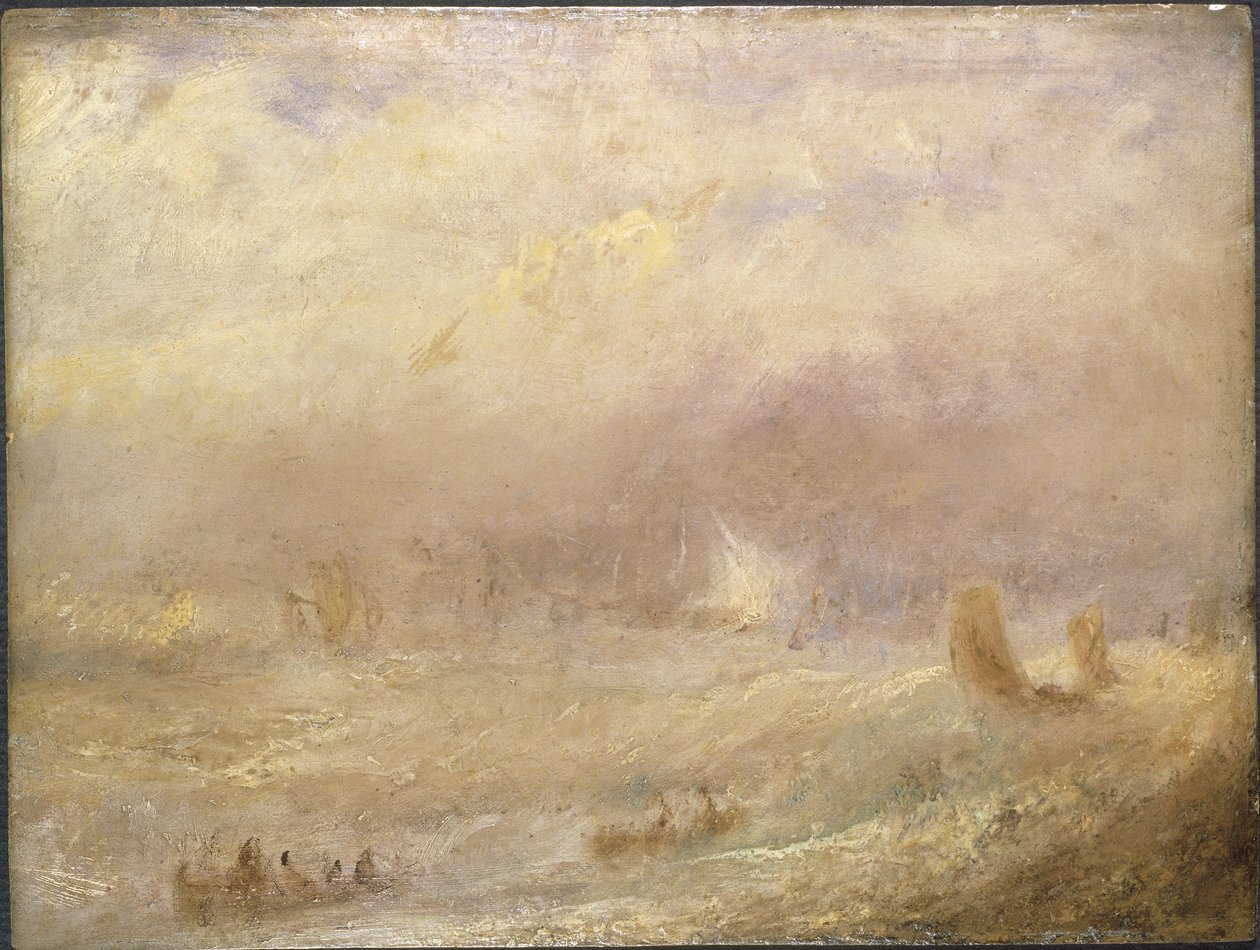 Vue de Deal - View of Deal, de Turner, Joseph Mallord William (1775-1851). Óleo sobre papel. Dimensão : 24,5x32 cm. Nationalmuseum Stockholm de Joseph Mallord William Turner