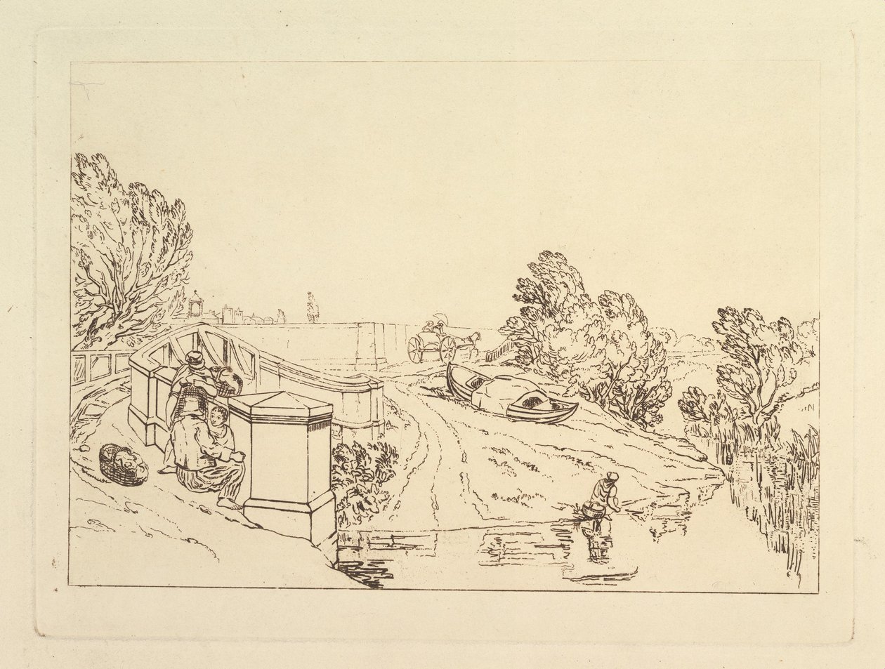 Coletores de Agrião da Água de Estudos do Livro, Parte 13, 1819. de Joseph Mallord William Turner