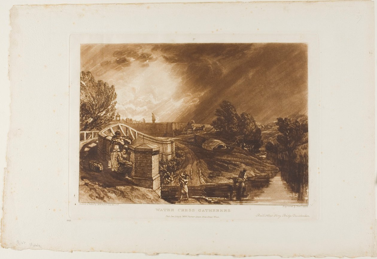 Coletores de agrião, placa 62 do Liber Studiorum de Joseph Mallord William Turner