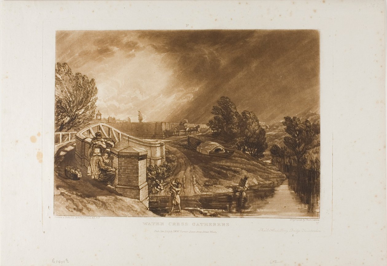 Coletores de agrião, placa 62 do Liber Studiorum de Joseph Mallord William Turner