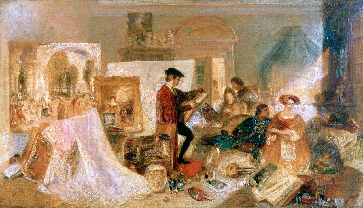 Estudo de Watteau pelas regras de Fresnoys, 1831 de Joseph Mallord William Turner