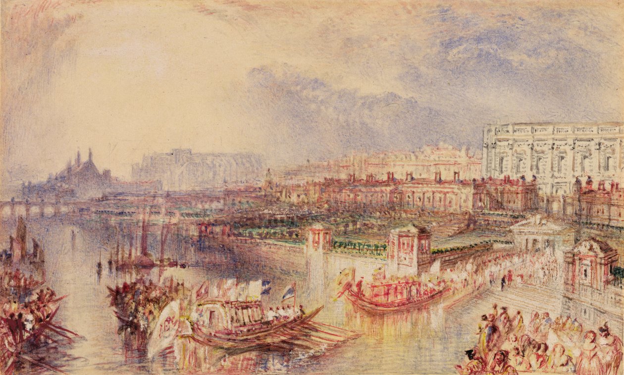 Whitehall, c.1835 (aguarela sobre papel) de Joseph Mallord William Turner