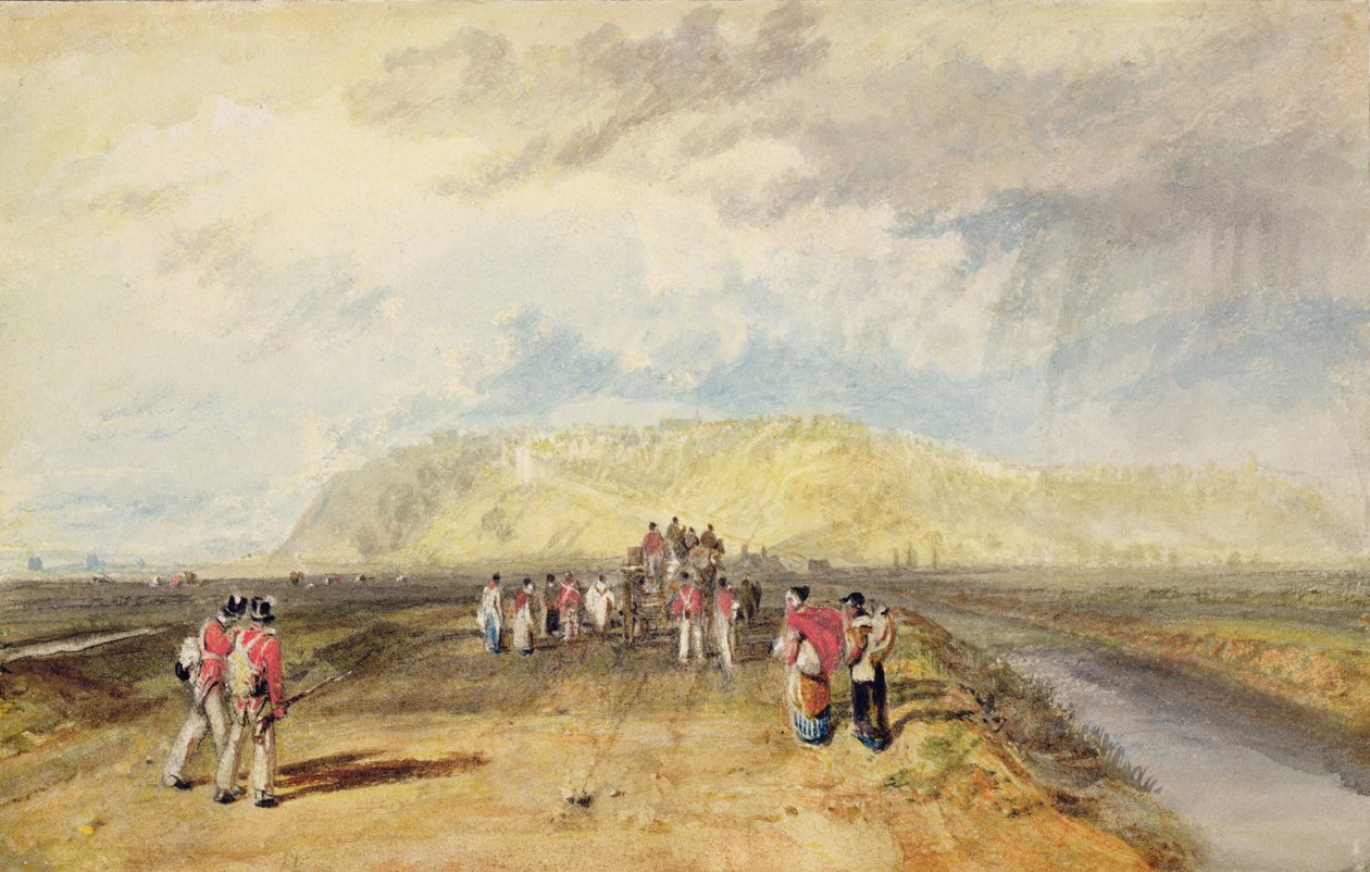 Winchelsea, Sussex, de Rye Road (aquarela e cor de corpo sobre papel) de Joseph Mallord William Turner
