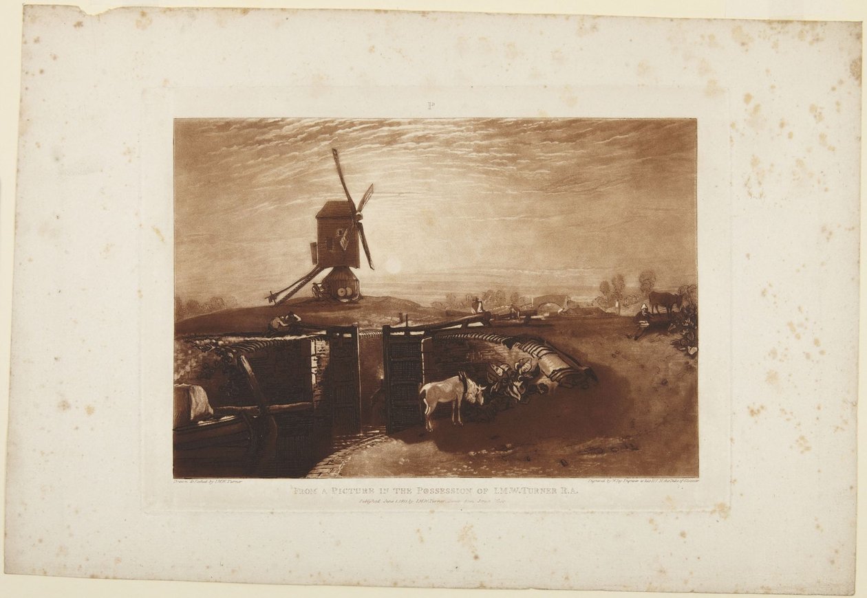 Moinho de vento e eclusa de Joseph Mallord William Turner
