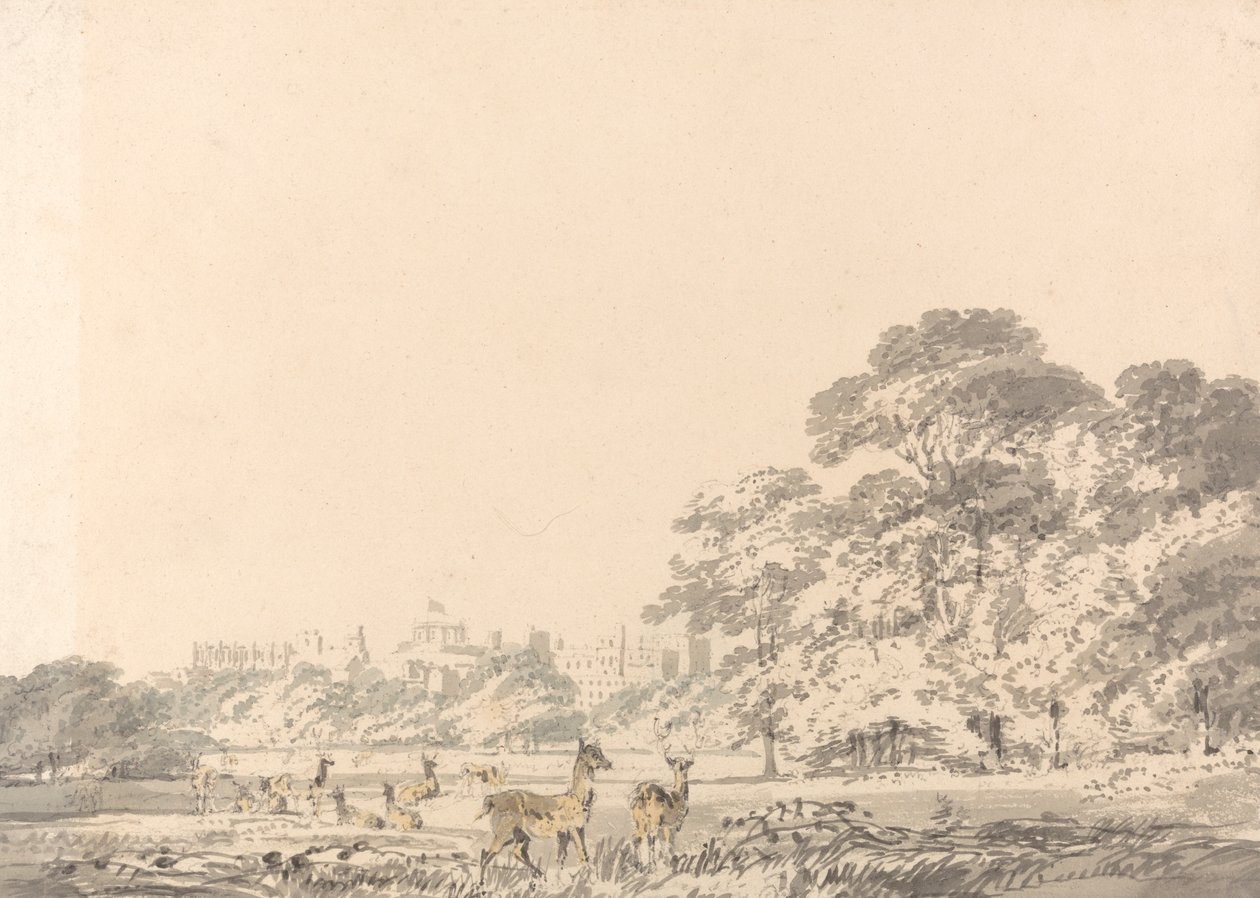 Castelo de Windsor e Parque com Veado de Joseph Mallord William Turner