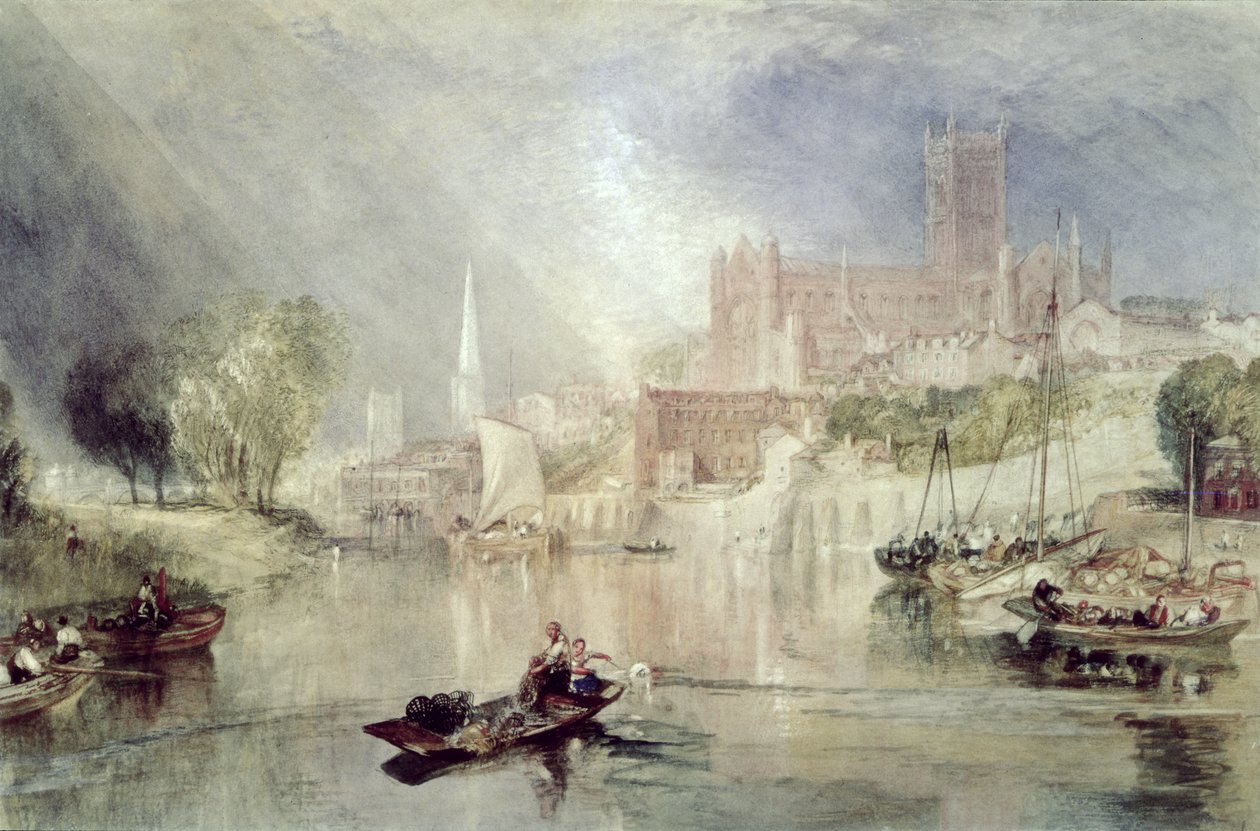 Catedral de Worcester e Rio Severn de Joseph Mallord William Turner