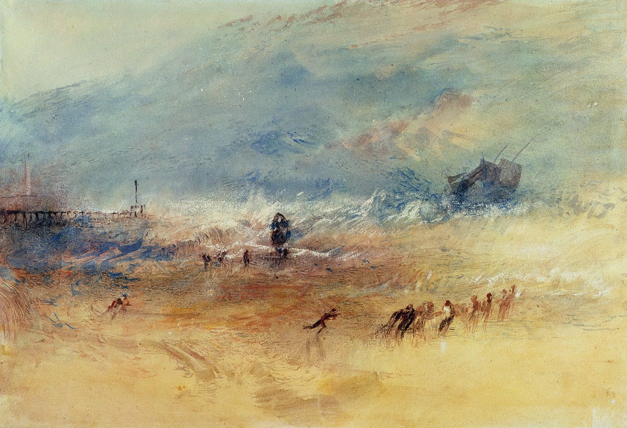 Yarmouth Sands, c.1840 (aquarela sobre papel) de Joseph Mallord William Turner