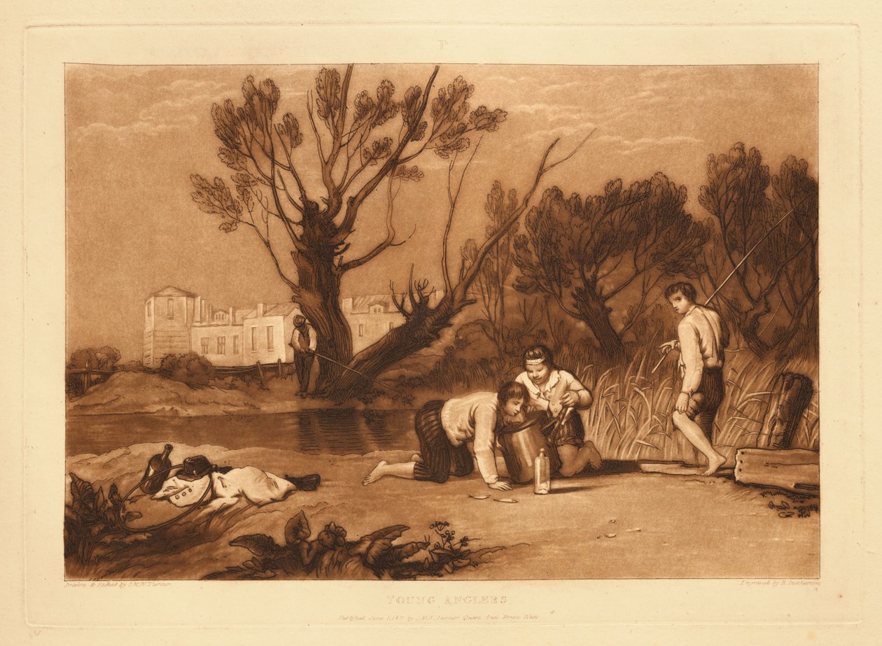 Jovens pescadores à linha de Joseph Mallord William Turner