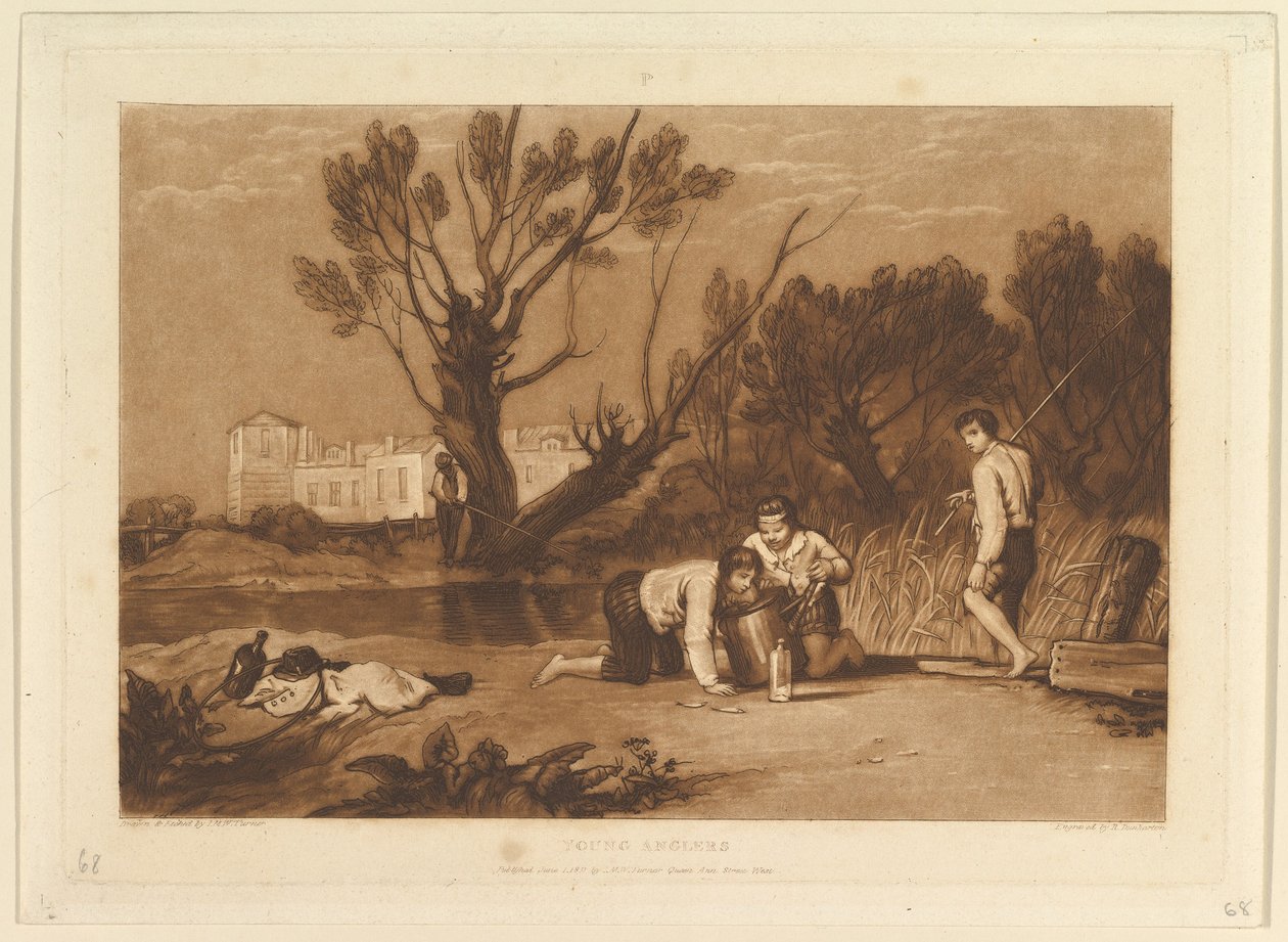 Young Anglers Book Studies, Parte 7, chapa 32, 1 de junho de 1811. de Joseph Mallord William Turner