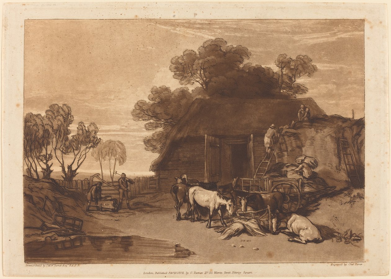 O pátio de palha de Joseph Mallord William Turner and Charles Turner