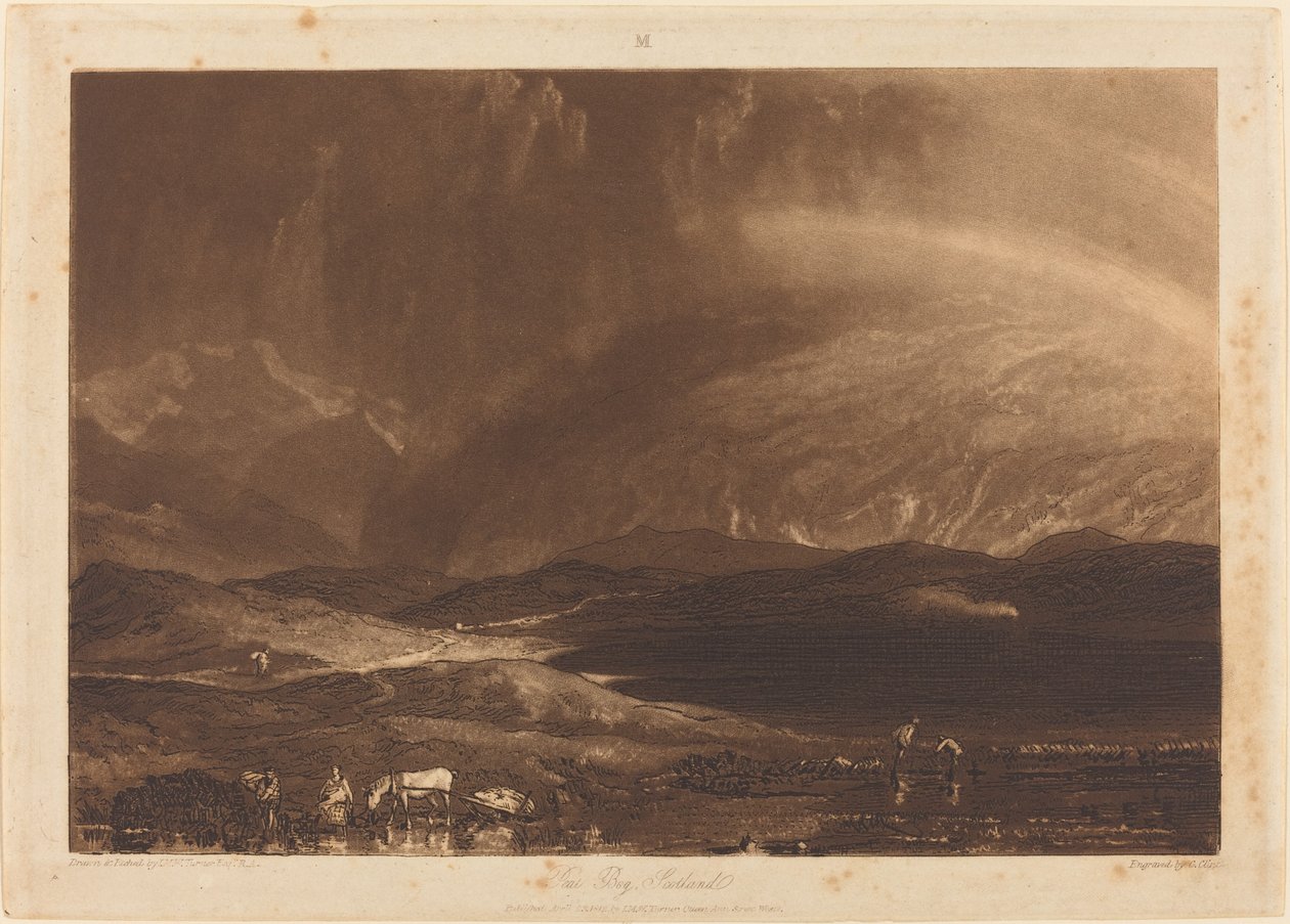 Peat Bog, Escócia de Joseph Mallord William Turner and George Clint