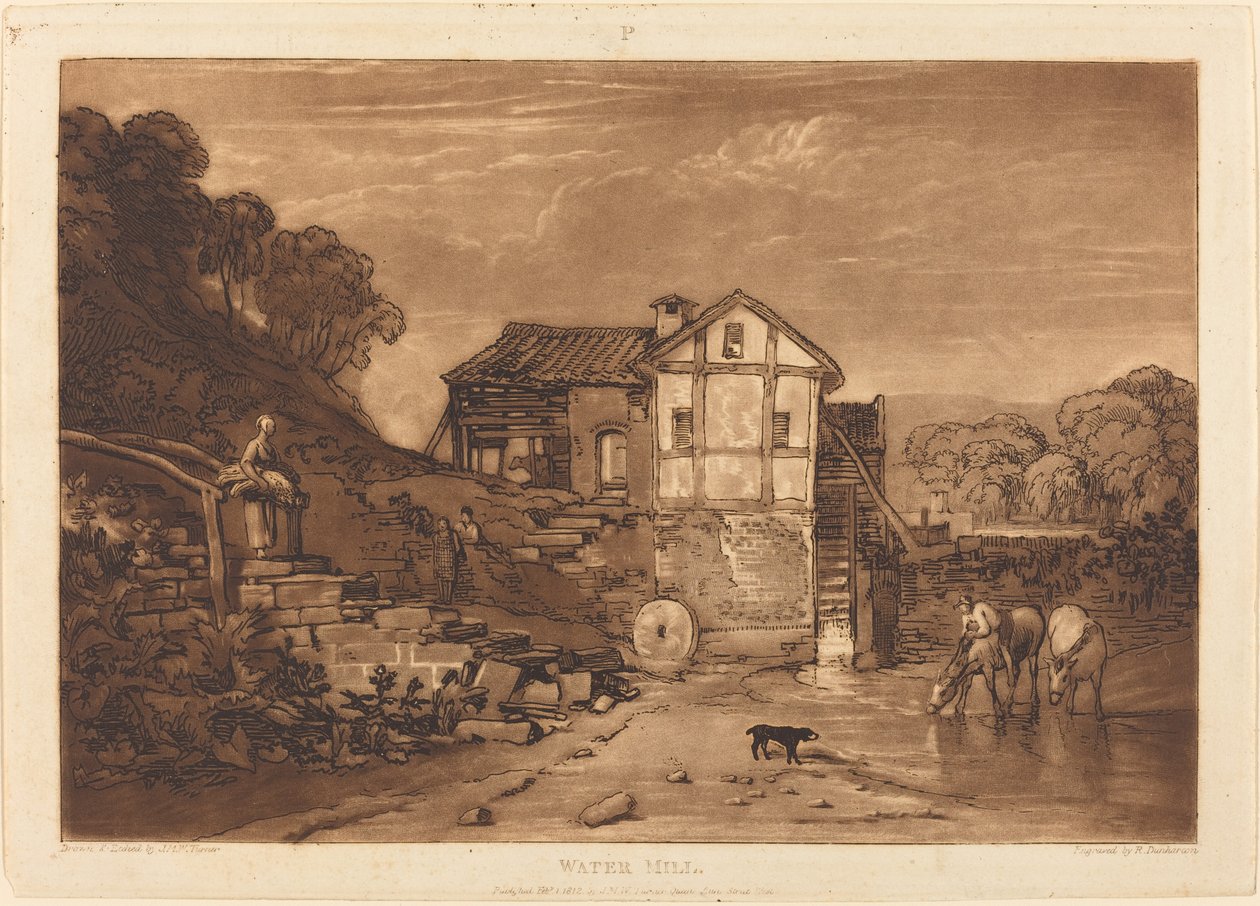 Moinho de água de Joseph Mallord William Turner and Robert Dunkarton