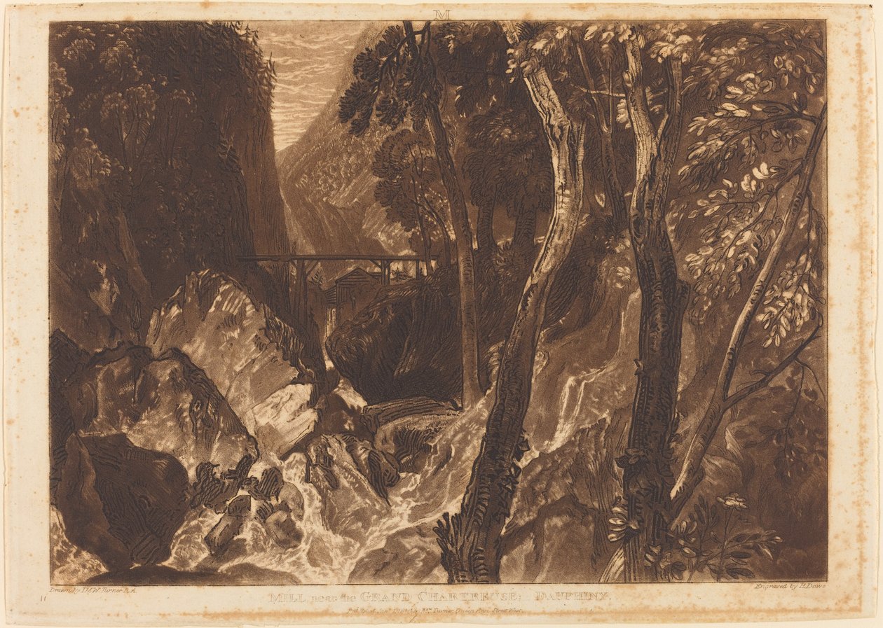 Moinho perto do Grand Chartreuse de Joseph Mallord William Turner and Warren B. Davis