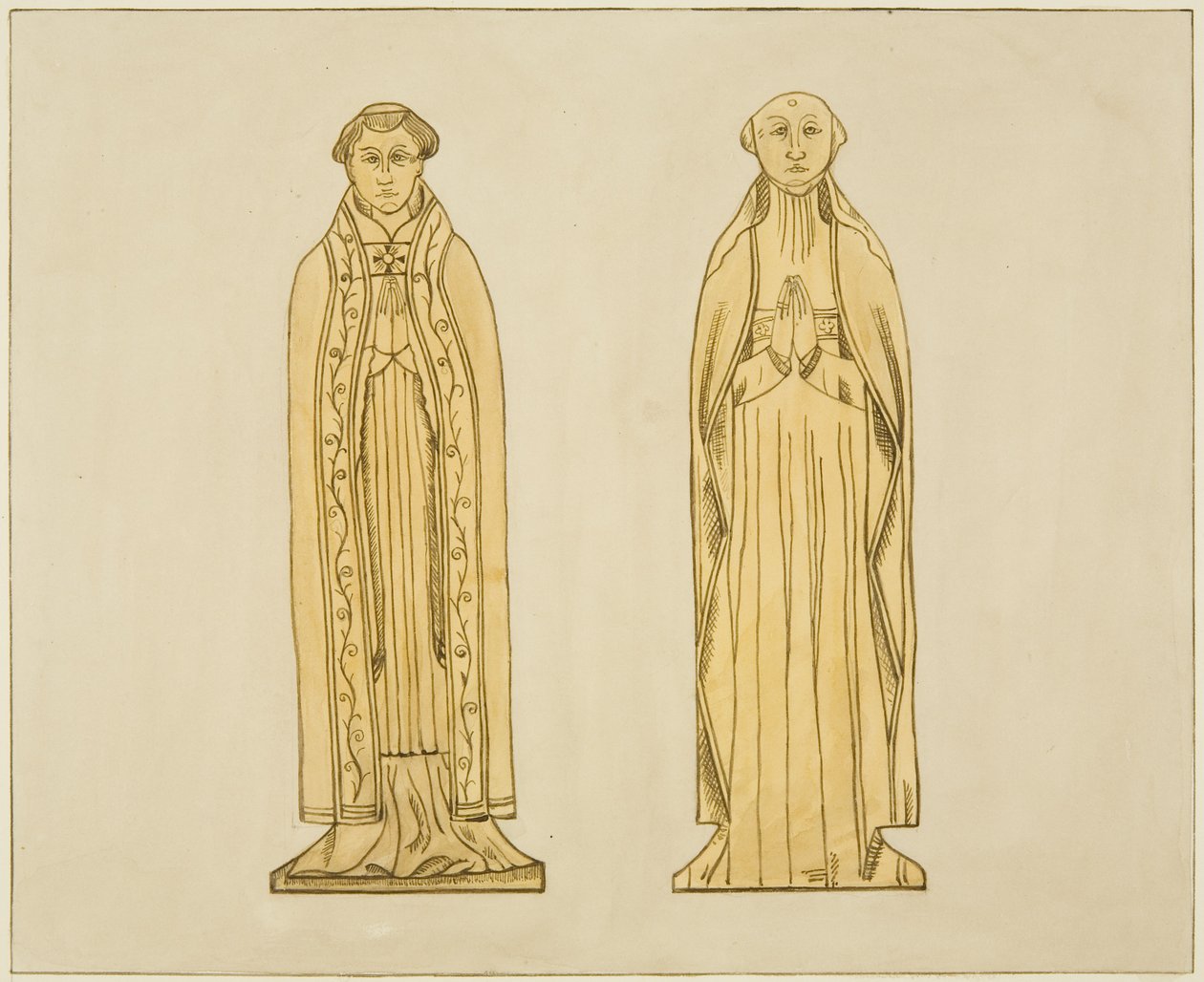 Latão na Igreja do Templo (aguarela sobre papel) de Joseph Manning