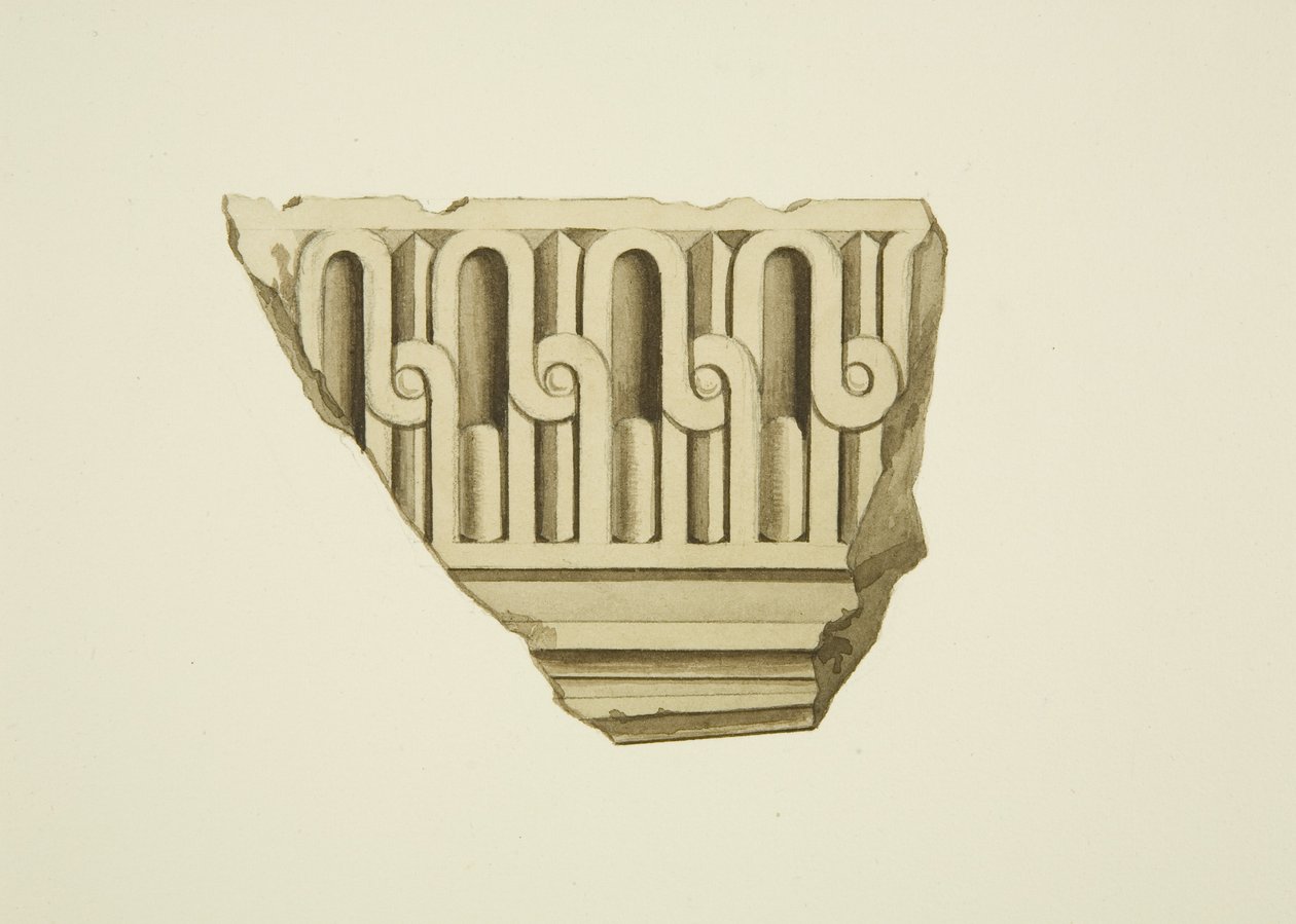 Fragmento de House in Baldwin Street (aguarela sobre papel) de Joseph Manning
