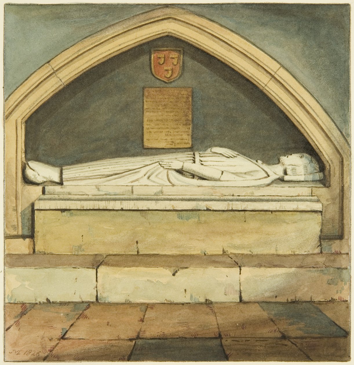 Monumento de Robert, Conde de Gloucester, no corredor sul de St James