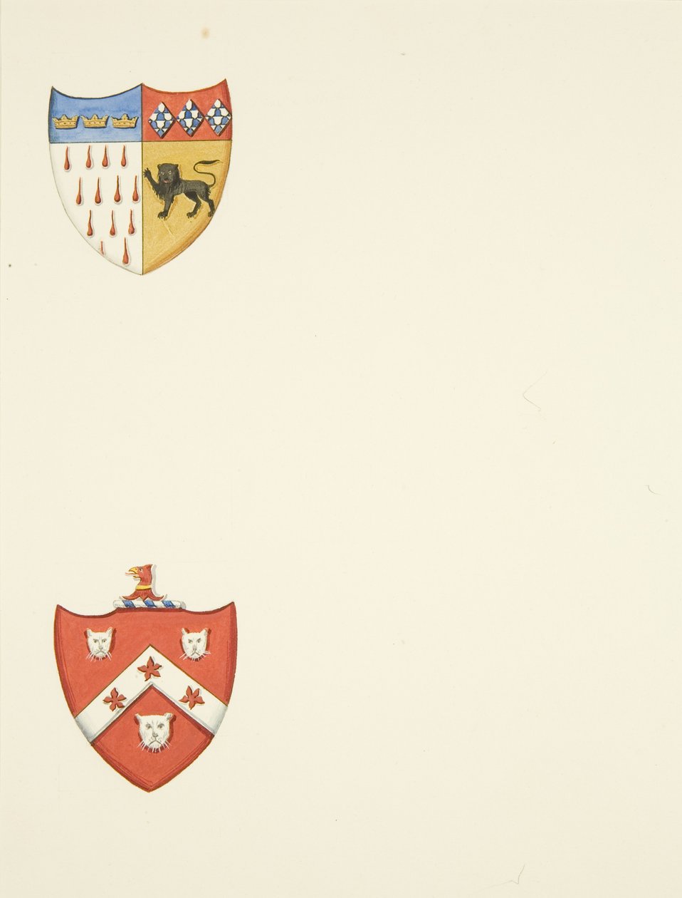Monumental Coats-of-Arms in St Mary-le-Port Church (lápis e aguarela sobre papel) de Joseph Manning