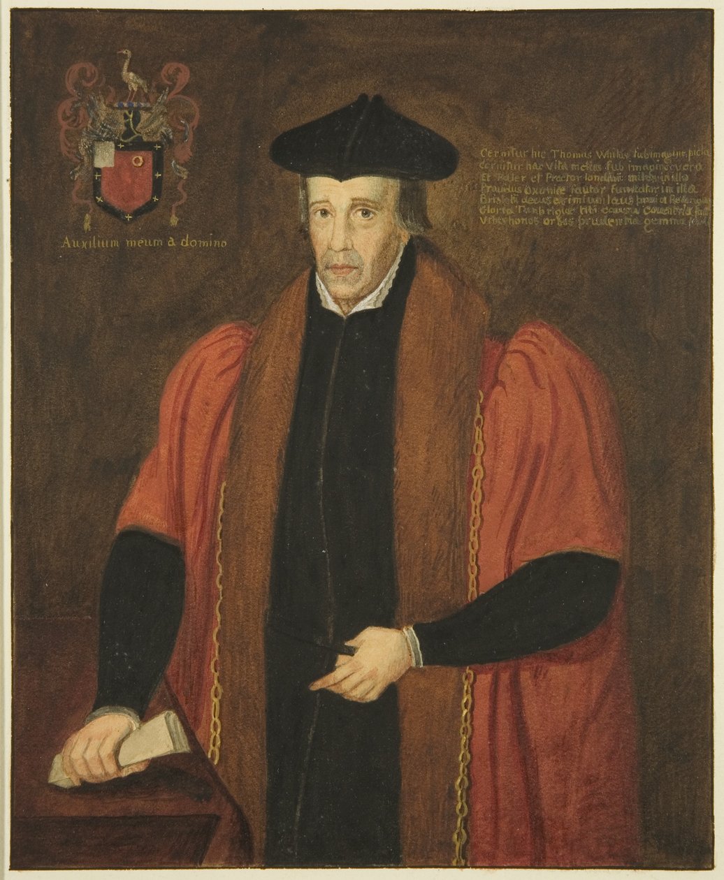 Retrato na Câmara Municipal de Sir Thomas White de Londres (lápis e aguarela sobre papel) de Joseph Manning