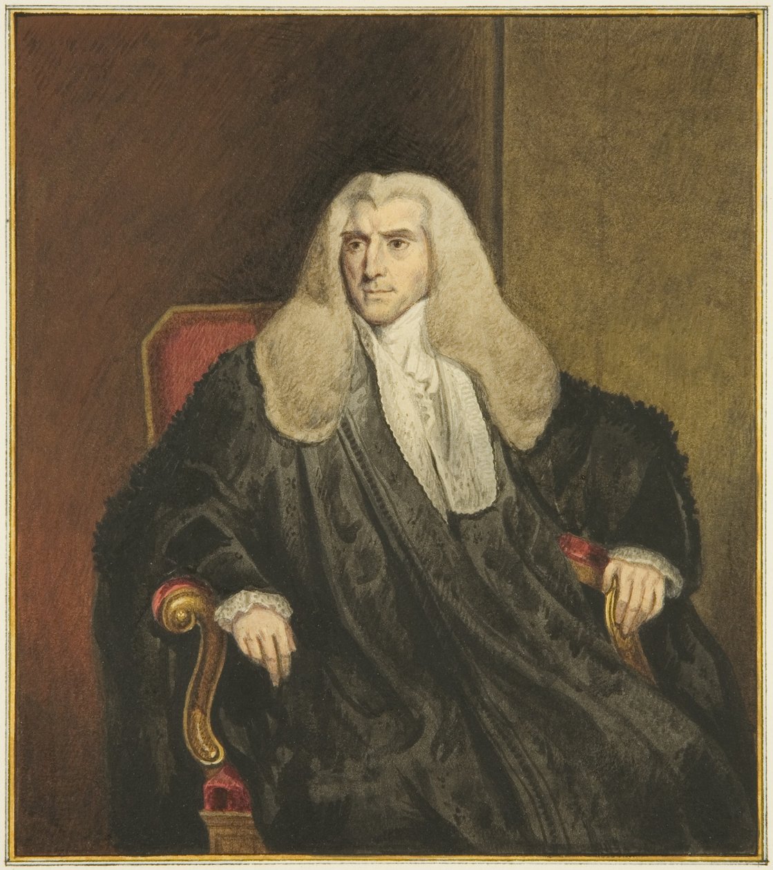 Retrato na Mansion House, Queen Square, de Sir Vicary Gibbs (aguarela sobre papel) de Joseph Manning