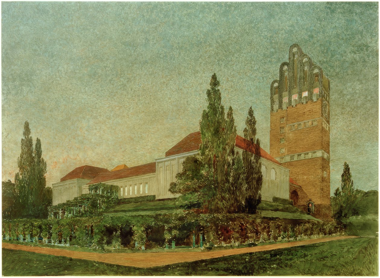 Darmstadt, Mathildenhöhe, Ausstellungsgeb de Joseph Maria Olbrich