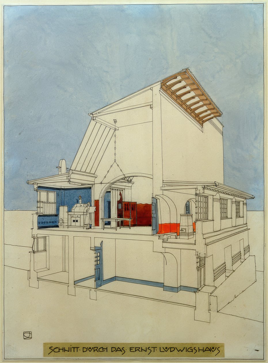 Corte a Ernst-Ludwigs-Haus de Joseph Maria Olbrich